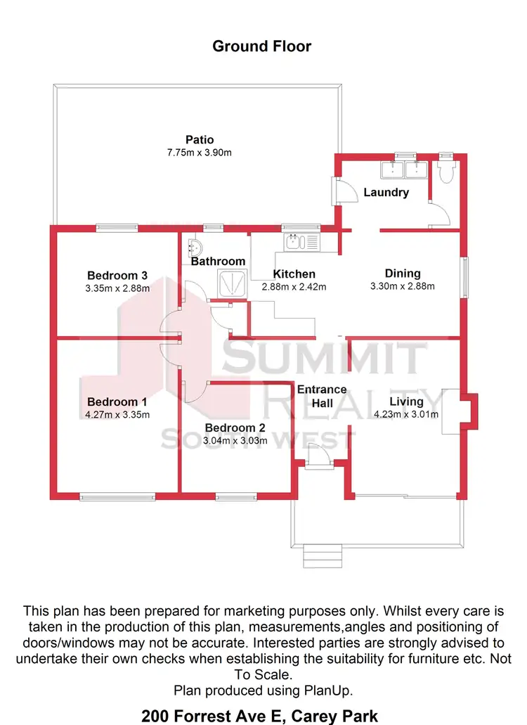 Floorplan of Homely house listing, 200 Forrest Ave East, Carey Park WA 6230