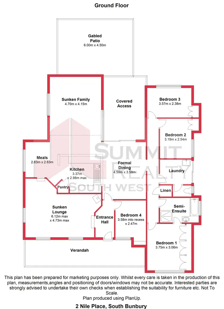Floorplan of Homely house listing, 2 Nile Place, South Bunbury WA 6230