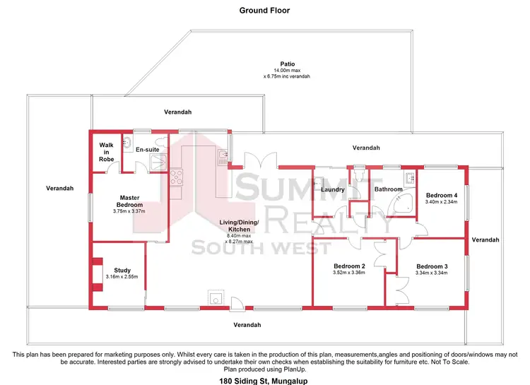 Floorplan of Homely house listing, 180 Siding Street, Mungalup WA 6225
