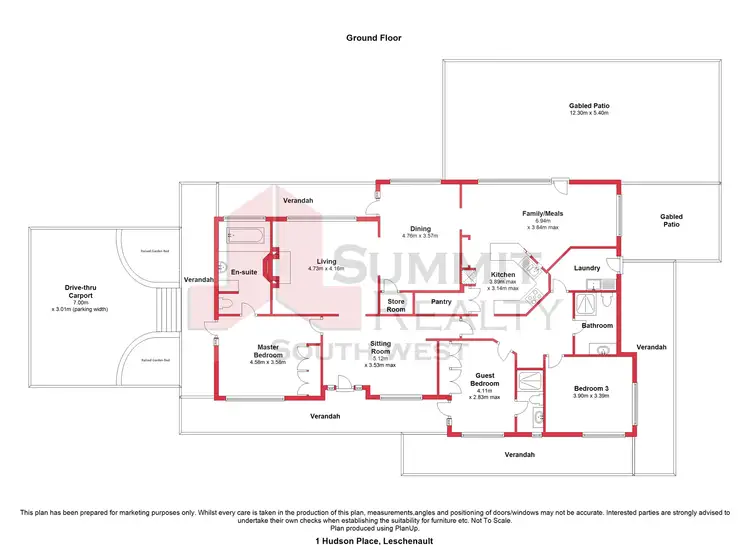 Floorplan of Homely house listing, 1 Hudson Place, Leschenault WA 6233