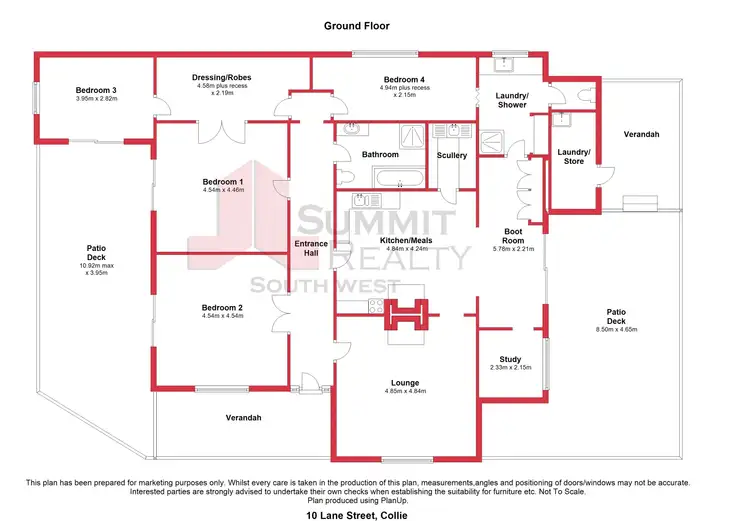 Floorplan of Homely house listing, 10 Lane Street, Collie WA 6225