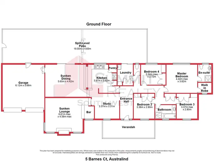 Floorplan of Homely house listing, 5 Barnes Court, Australind WA 6233