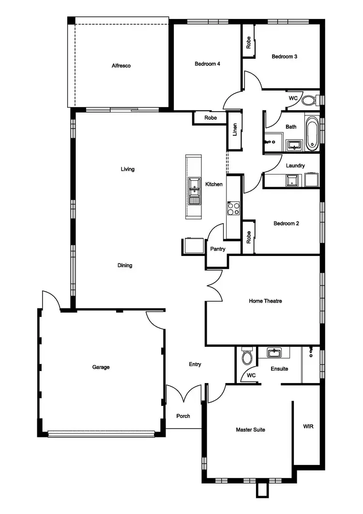 Floorplan of Homely house listing, 61 Azurite Drive, Australind WA 6233