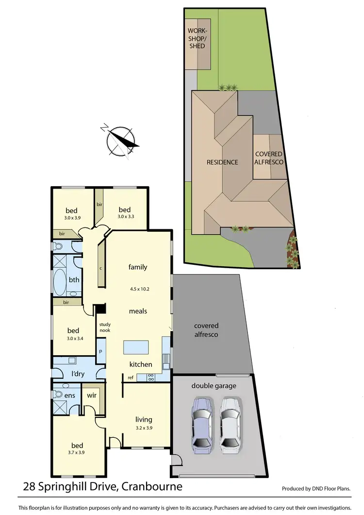 Floorplan of Homely house listing, 28 Springhill Drive, Cranbourne VIC 3977