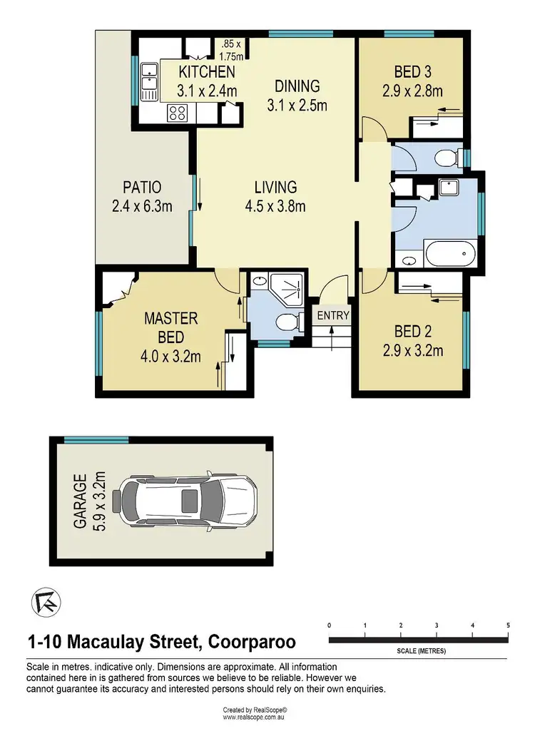 Floorplan of Homely unit listing, 1/10 Macaulay Street, Coorparoo QLD 4151