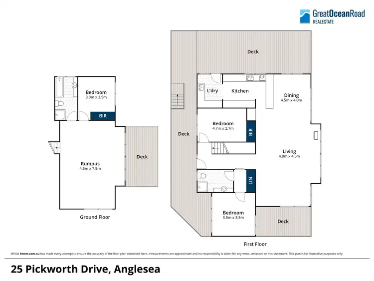 Floorplan of Homely house listing, 25 Pickworth Drive, Anglesea VIC 3230