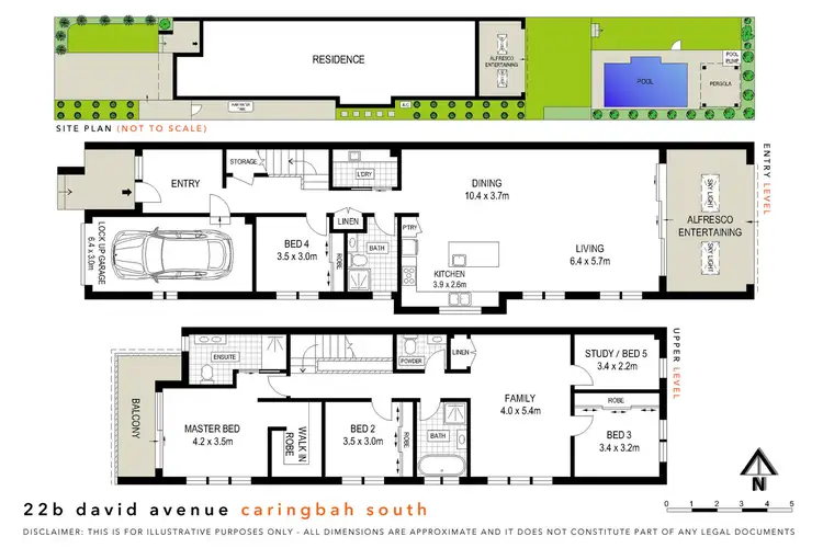 Floorplan of Homely semi-detached listing, 22b David Avenue, Caringbah South NSW 2229