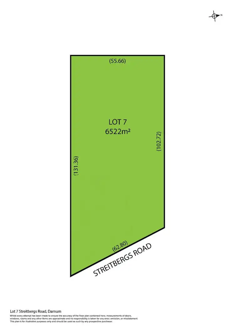 Floorplan of Homely land listing, LOT 7 Streitbergs Road, Darnum VIC 3822