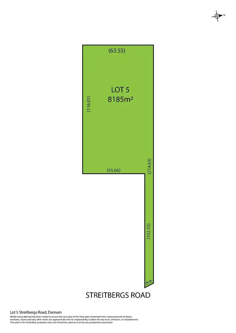 Floorplan of Homely land listing, LOT 5 Streitbergs Road, Darnum VIC 3822