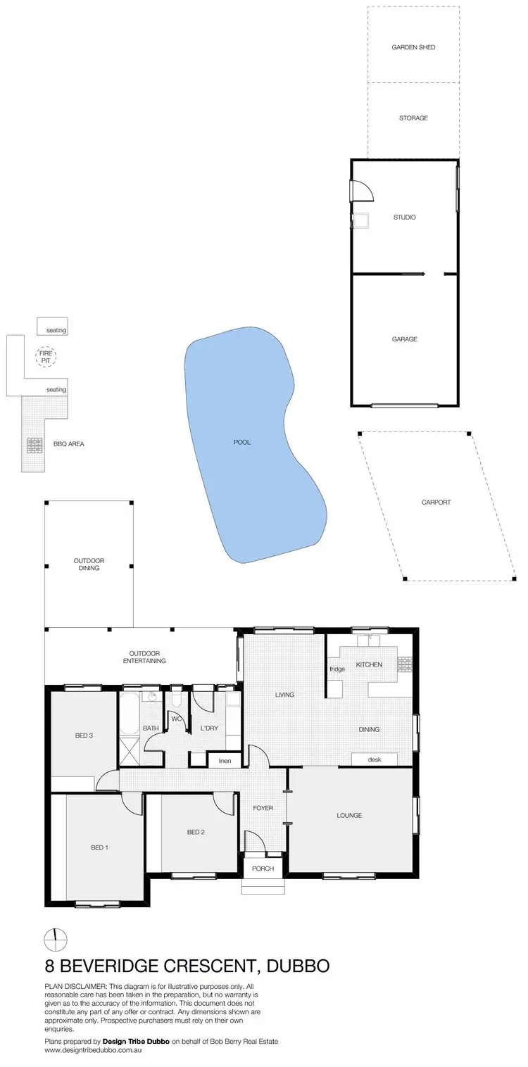 Floorplan of Homely house listing, 8 Beveridge Crescent, Dubbo NSW 2830