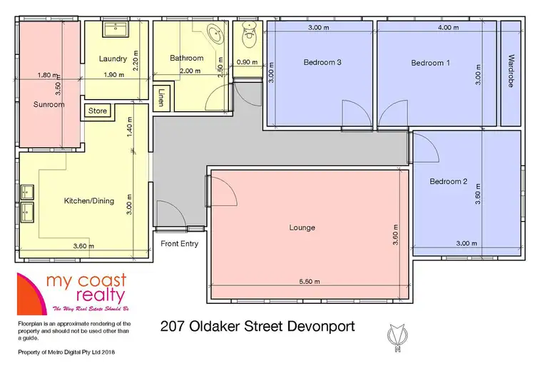 Floorplan of Homely house listing, 207 Oldaker Street, Devonport TAS 7310