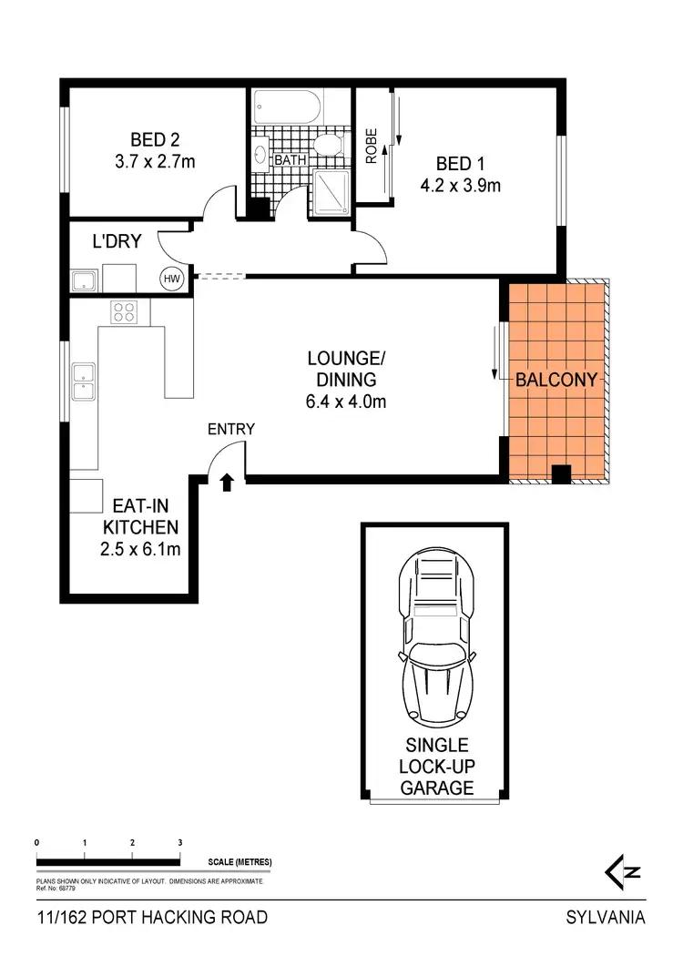 Floorplan of Homely unit listing, 11/162-164 Port Hacking Road, Sylvania NSW 2224
