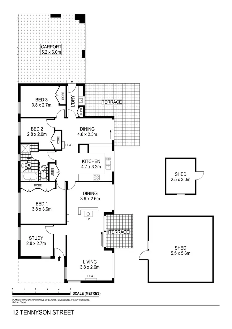 Floorplan of Homely house listing, 12 Tennyson Street, Quarry Hill VIC 3550
