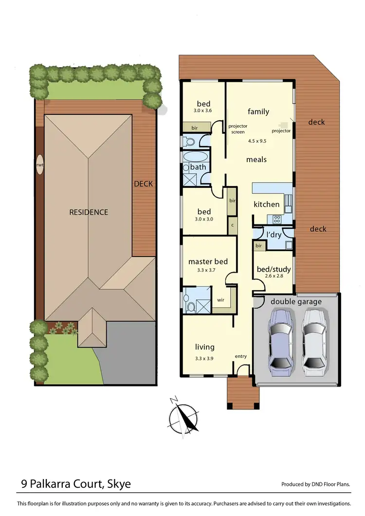 Floorplan of Homely house listing, 9 Palkarra Court, Skye VIC 3977