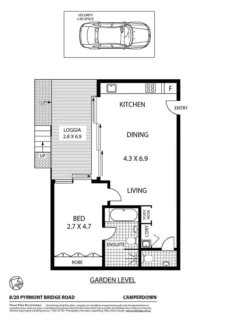 Floorplan of Homely apartment listing, 8/20 Pyrmont Bridge Road, Camperdown NSW 2050