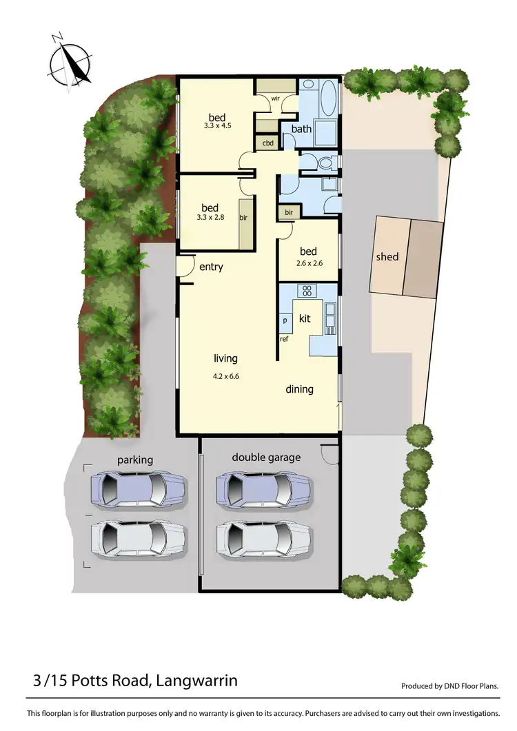 Floorplan of Homely unit listing, 3/15 Potts Road, Langwarrin VIC 3910