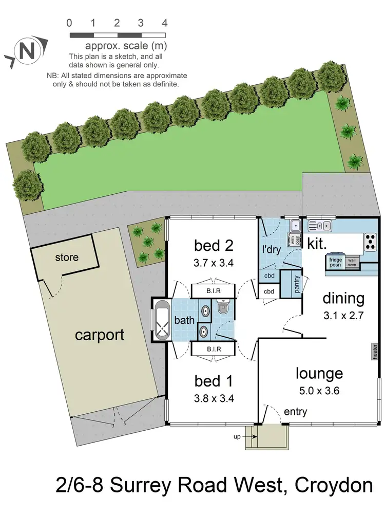 Floorplan of Homely unit listing, 2/6-8 Surrey Road West, Croydon VIC 3136