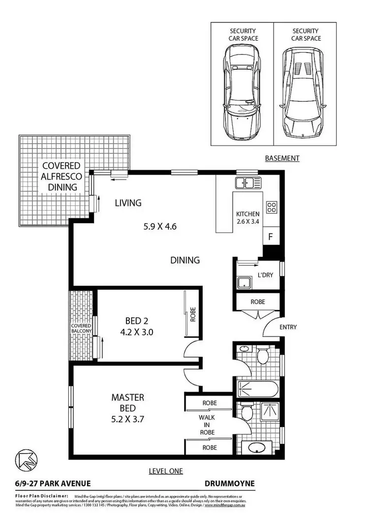 Floorplan of Homely apartment listing, 6/9-27 Park Avenue, Drummoyne NSW 2047