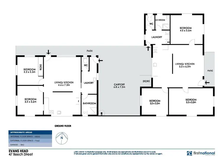 Floorplan of Homely house listing, 47 Beech Street, Evans Head NSW 2473