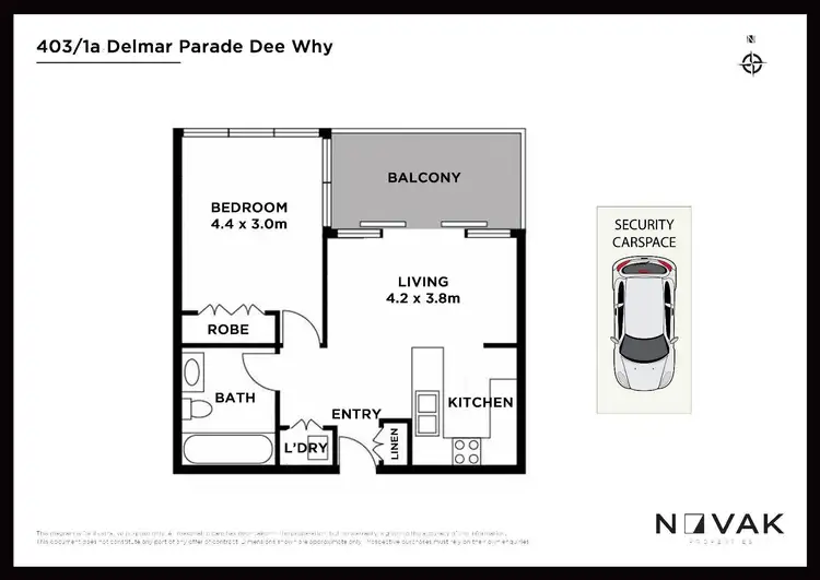 Floorplan of Homely apartment listing, 403/1a Delmar Parade, Dee Why NSW 2099