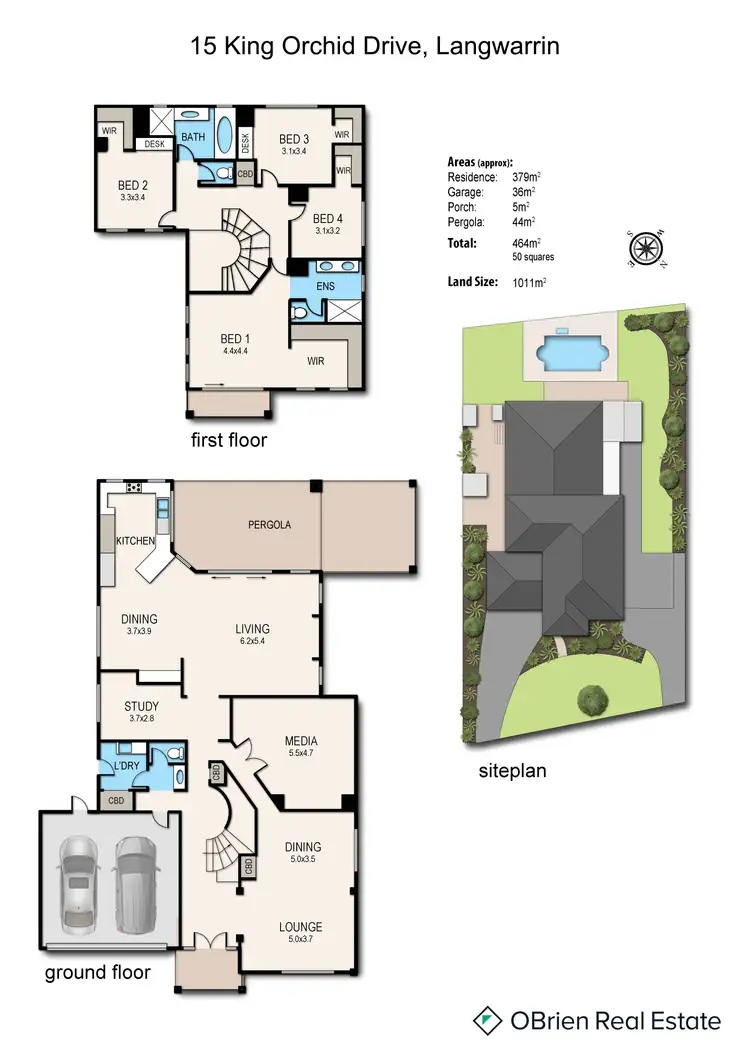 Floorplan of Homely house listing, 15 King Orchid Drive, Langwarrin VIC 3910