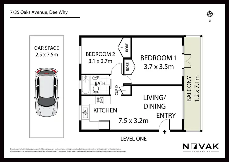 Floorplan of Homely apartment listing, 7/35 Oaks Avenue, Dee Why NSW 2099