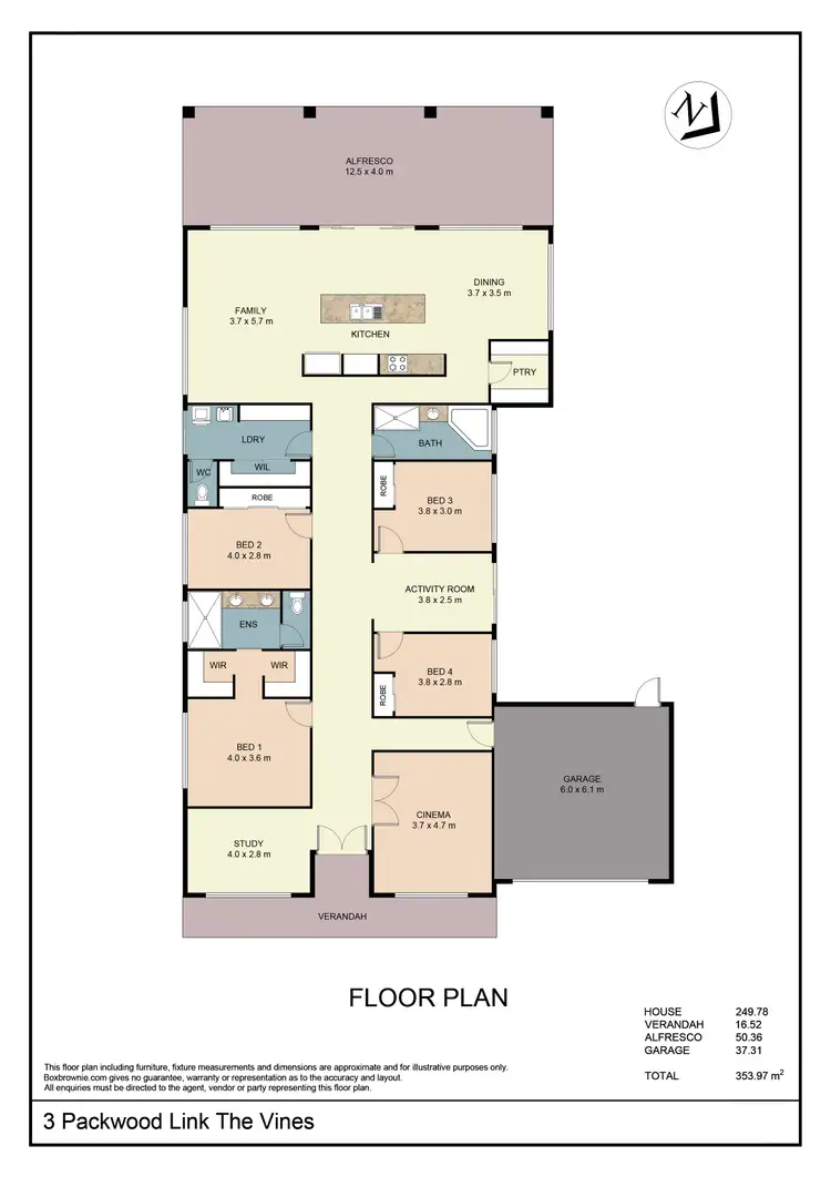 Floorplan of Homely house listing, 3 Packwood Link, The Vines WA 6069