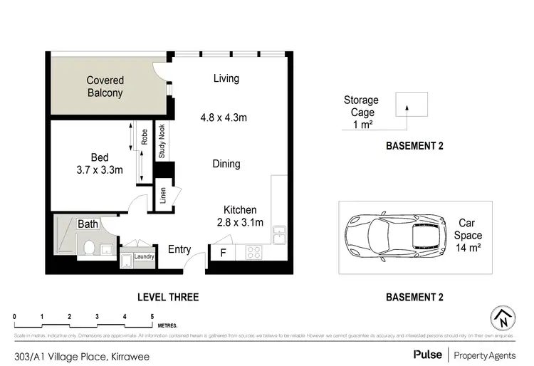 Floorplan of Homely apartment listing, 303/1 Village Place, Kirrawee NSW 2232