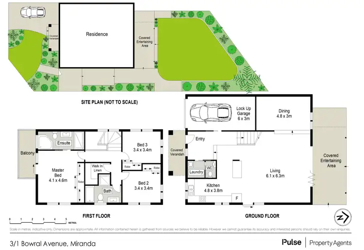 Floorplan of Homely townhouse listing, 3/1 Bowral Avenue, Miranda NSW 2228