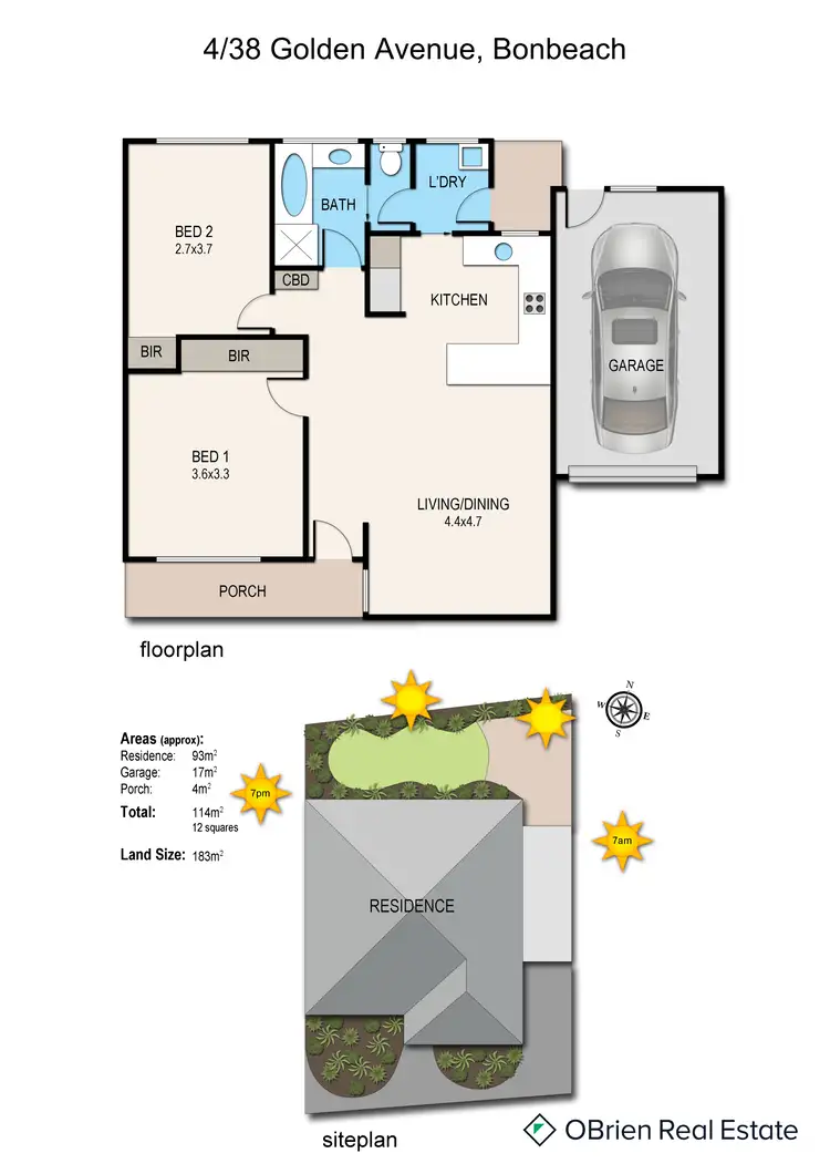 Floorplan of Homely unit listing, 4/38 Golden Avenue, Bonbeach VIC 3196