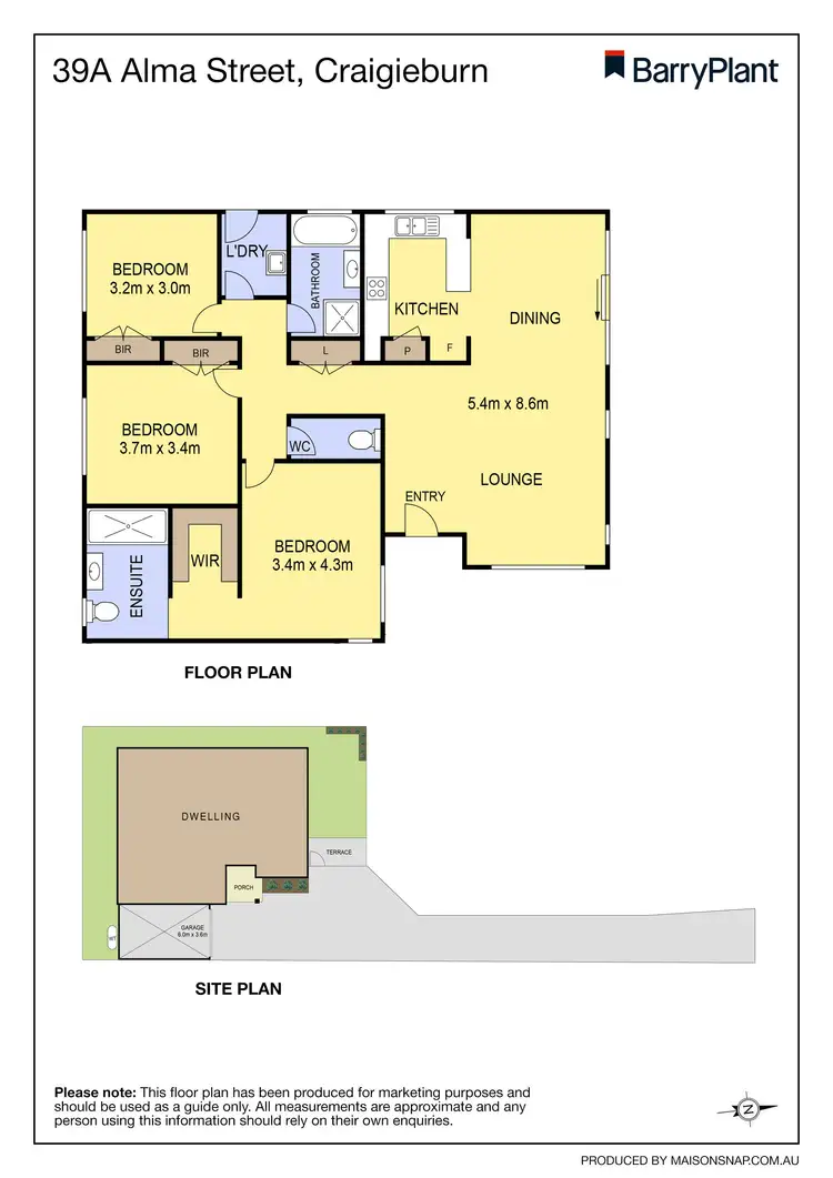 Floorplan of Homely unit listing, 39A Alma Street, Craigieburn VIC 3064