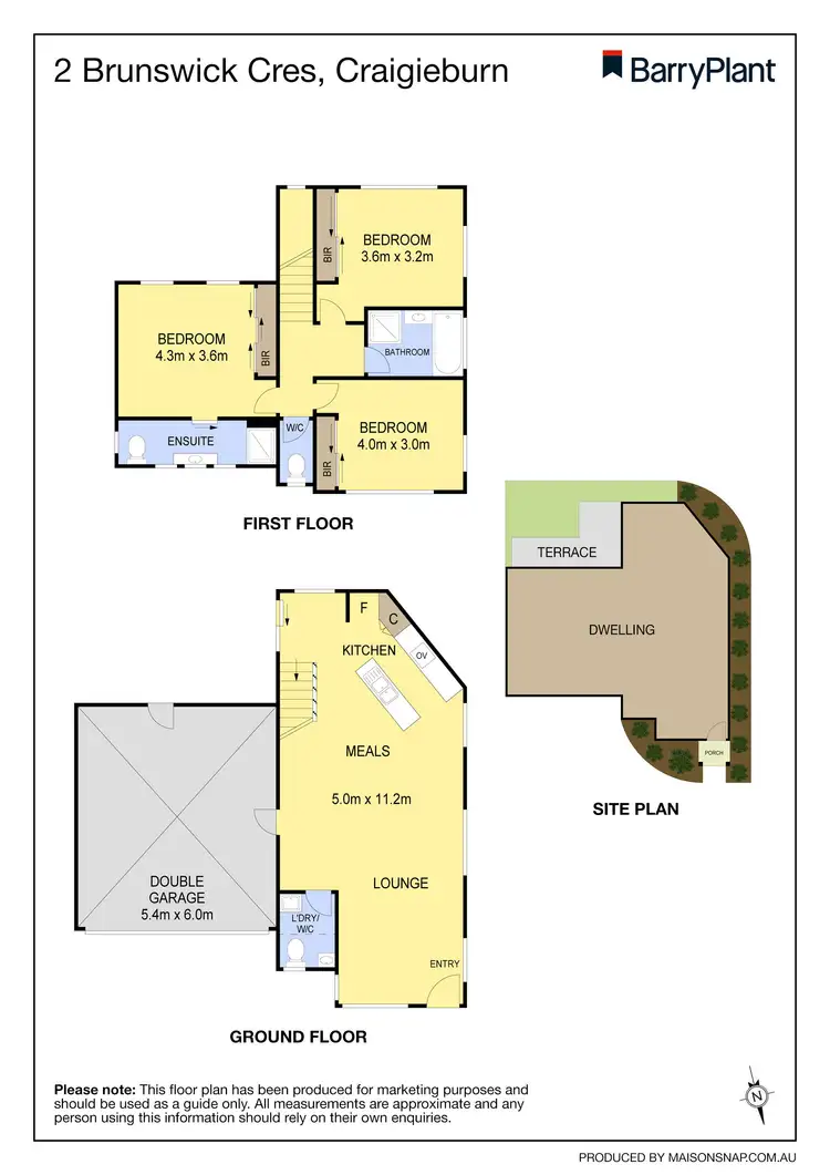 Floorplan of Homely townhouse listing, 2 Brunswick Crescent, Craigieburn VIC 3064