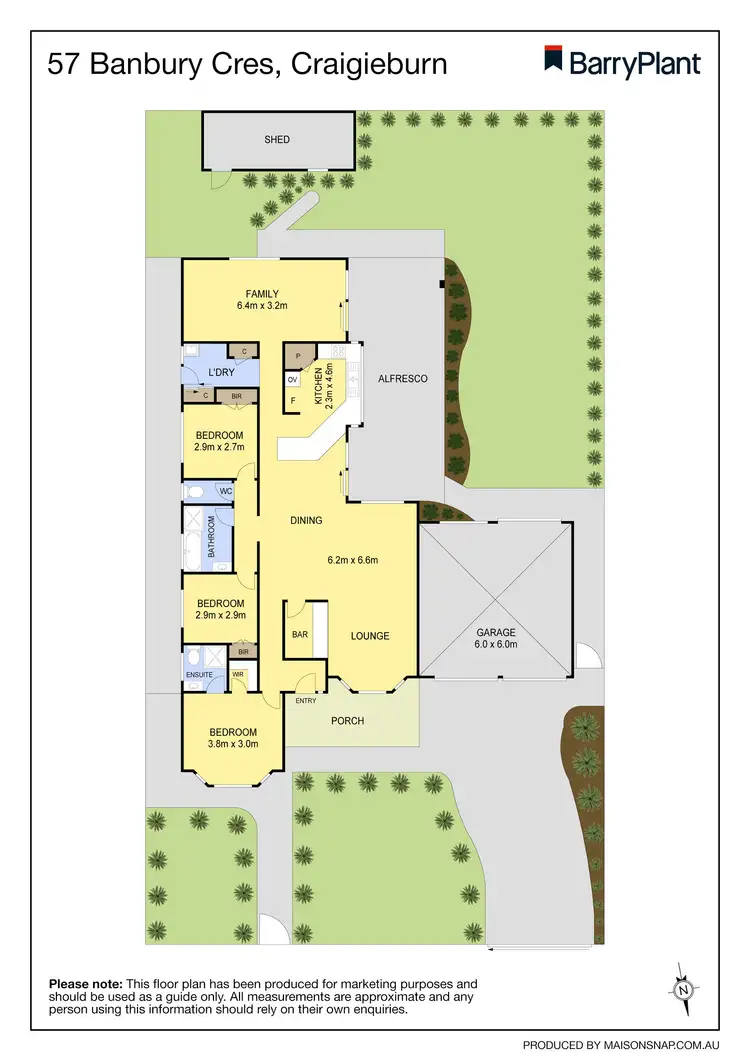 Floorplan of Homely house listing, 57 Banbury Crescent, Craigieburn VIC 3064