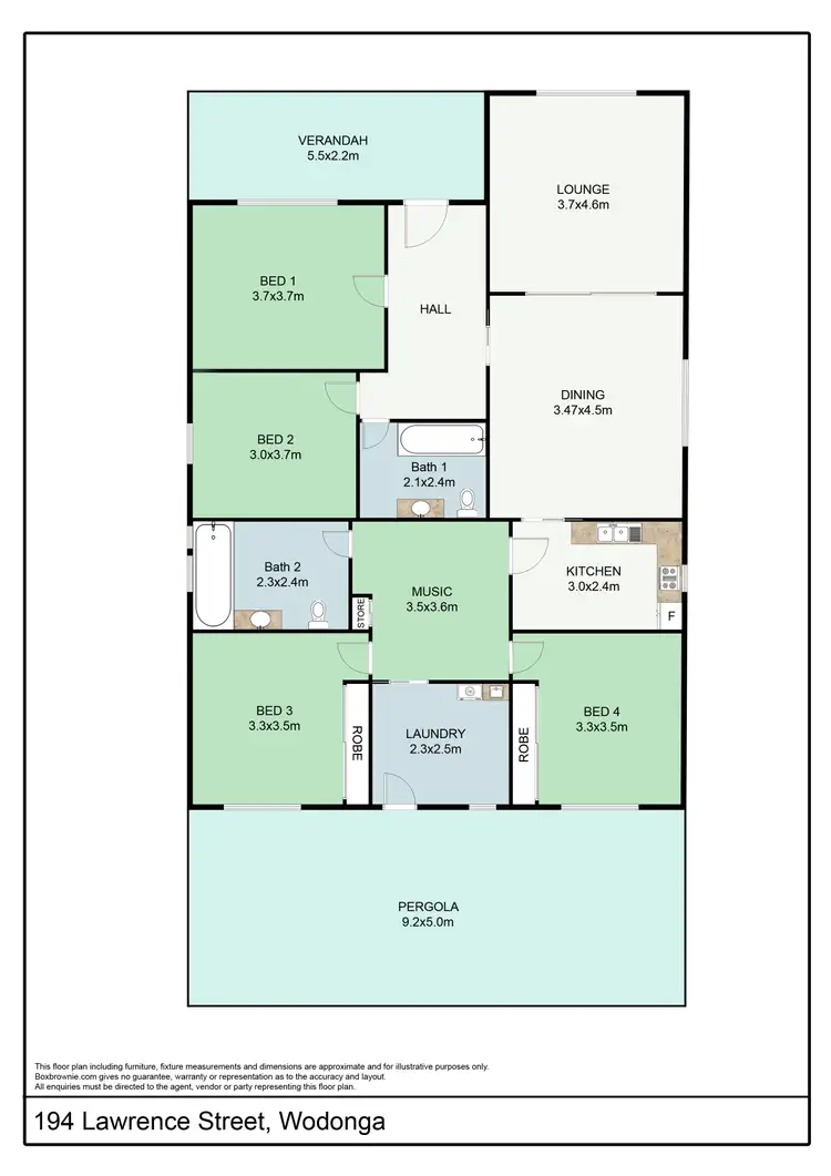 Floorplan of Homely house listing, 194 Lawrence Street, Wodonga VIC 3690