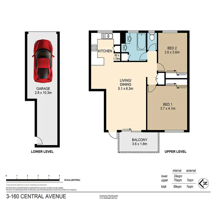 Floorplan of Homely unit listing, 3/160 Central Avenue, Indooroopilly QLD 4068