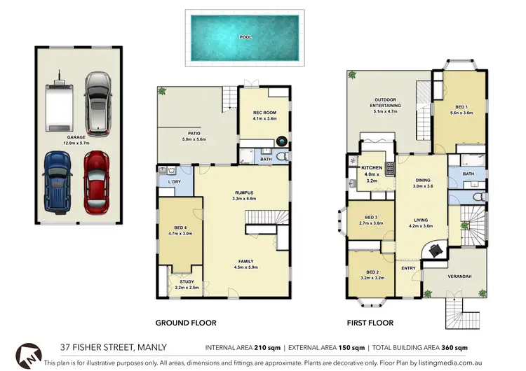 Floorplan of Homely house listing, 37 Fisher Street, Manly QLD 4179