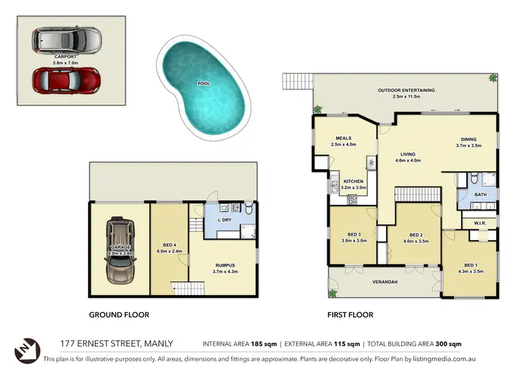 Floorplan of Homely house listing, 177 Ernest Street, Manly QLD 4179