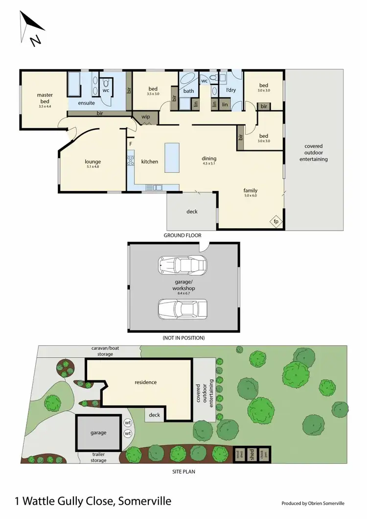 Floorplan of Homely house listing, 1 Wattle Gully Close, Somerville VIC 3912