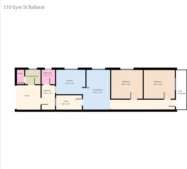 Floorplan of Homely house listing, 510 Eyre St, Ballarat Central VIC 3350