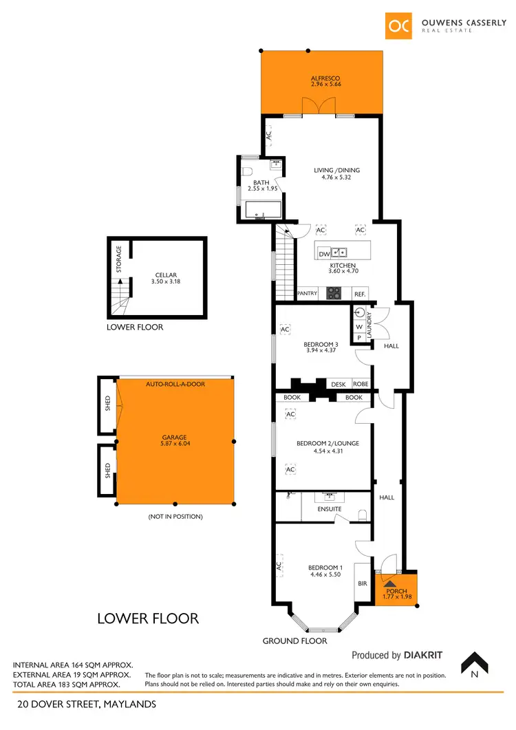 Floorplan of Homely semi-detached listing, 20 Dover Street, Maylands SA 5069