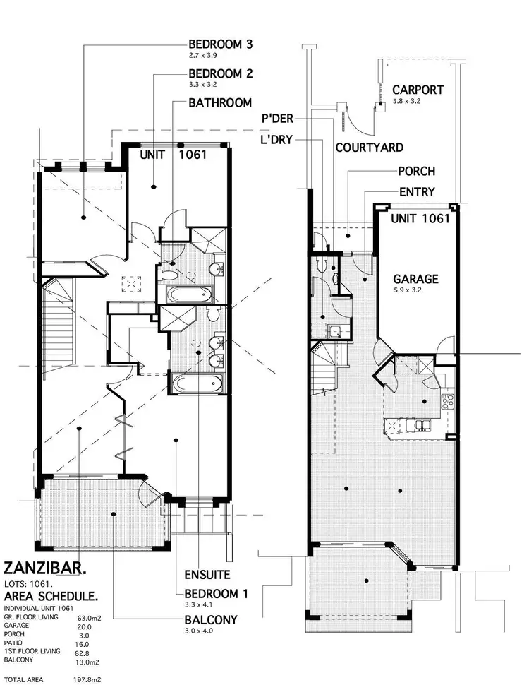 Floorplan of Homely townhouse listing, 1061/1 The Cove Crescent, Carrara QLD 4211