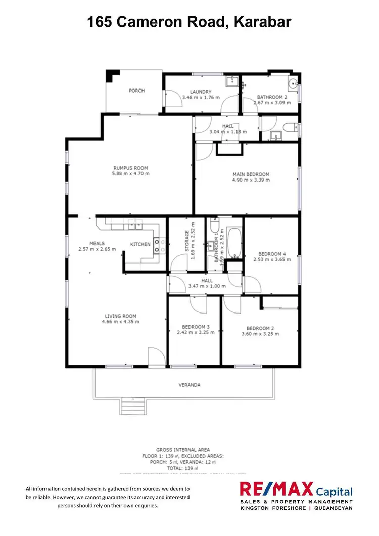 Floorplan of Homely house listing, 165 Cameron Road, Queanbeyan NSW 2620