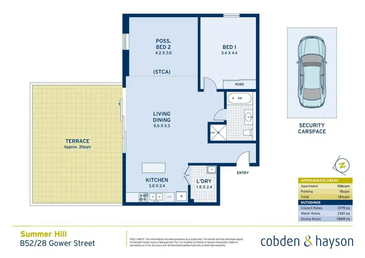 Floorplan of Homely apartment listing, B52/28 Gower Street, Summer Hill NSW 2130