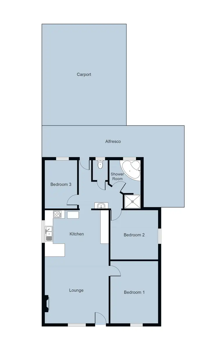 Floorplan of Homely house listing, 61 Barkly Street, Maryborough VIC 3465