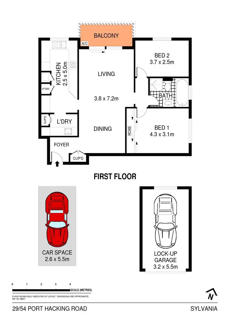 Floorplan of Homely apartment listing, 29/54-58 Port Hacking Road, Sylvania NSW 2224