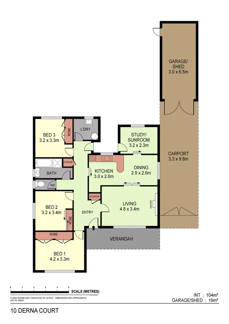 Floorplan of Homely house listing, 10 Derna Court, Golden Square VIC 3555