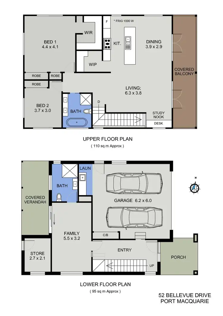 Floorplan of Homely house listing, 52 Bellevue Drive, Port Macquarie NSW 2444