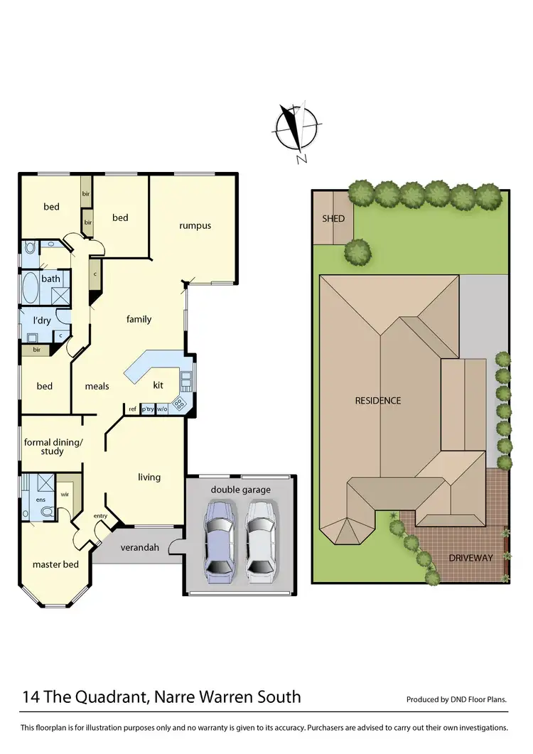 Floorplan of Homely house listing, 14 The Quadrant, Narre Warren South VIC 3805