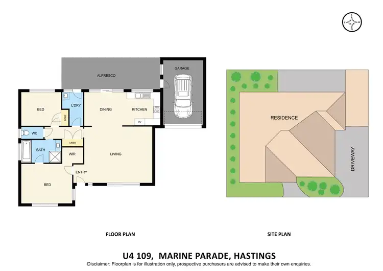 Floorplan of Homely unit listing, 4/109 Marine Parade, Hastings VIC 3915