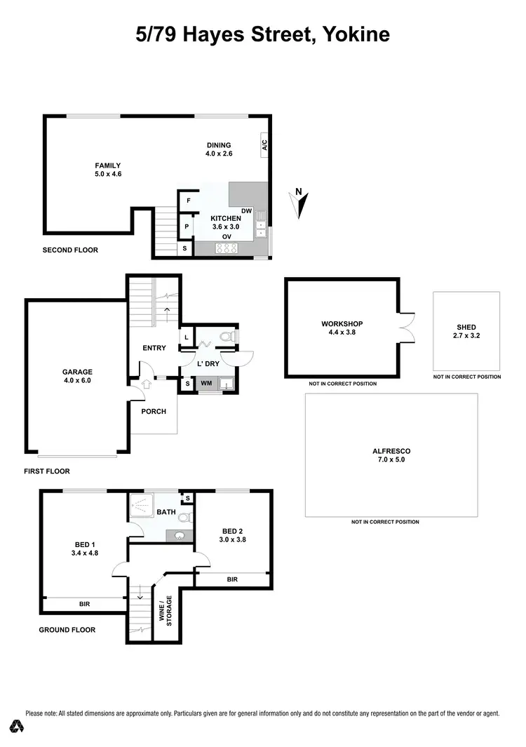 Floorplan of Homely townhouse listing, 5/79 Hayes Avenue, Yokine WA 6060